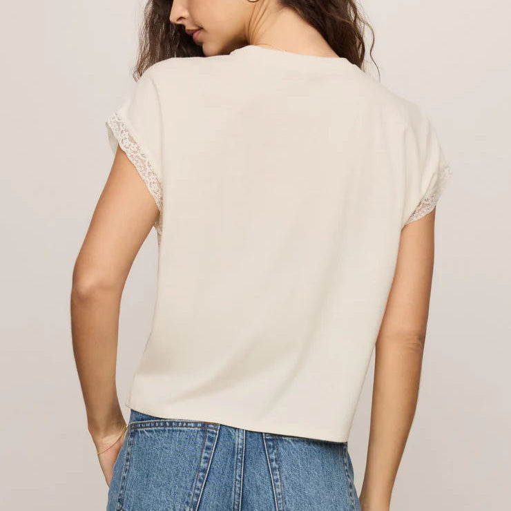 Marika Lace Trim Muscle Tee