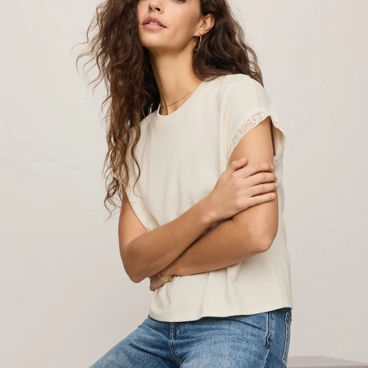 Marika Lace Trim Muscle Tee