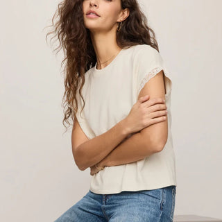 Marika Lace Trim Muscle Tee
