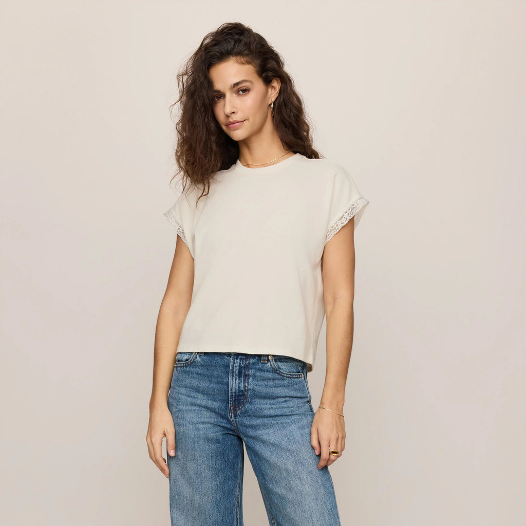 Marika Lace Trim Muscle Tee