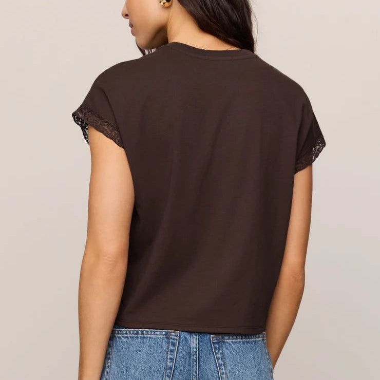 Marika Lace Trim Muscle Tee