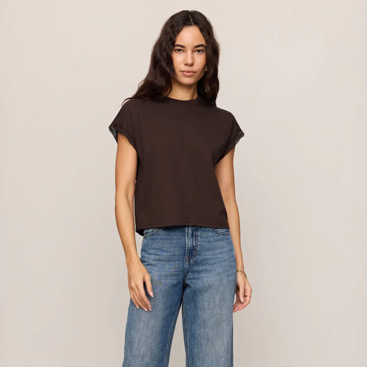 Marika Lace Trim Muscle Tee