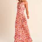 Ruffle Hem Floral Maxi Dress