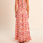 Ruffle Hem Floral Maxi Dress