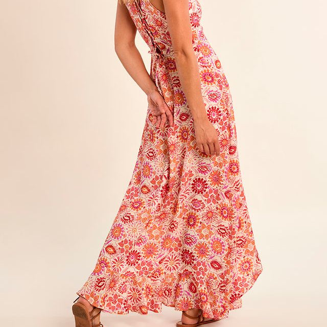 Ruffle Hem Floral Maxi Dress Secondary image