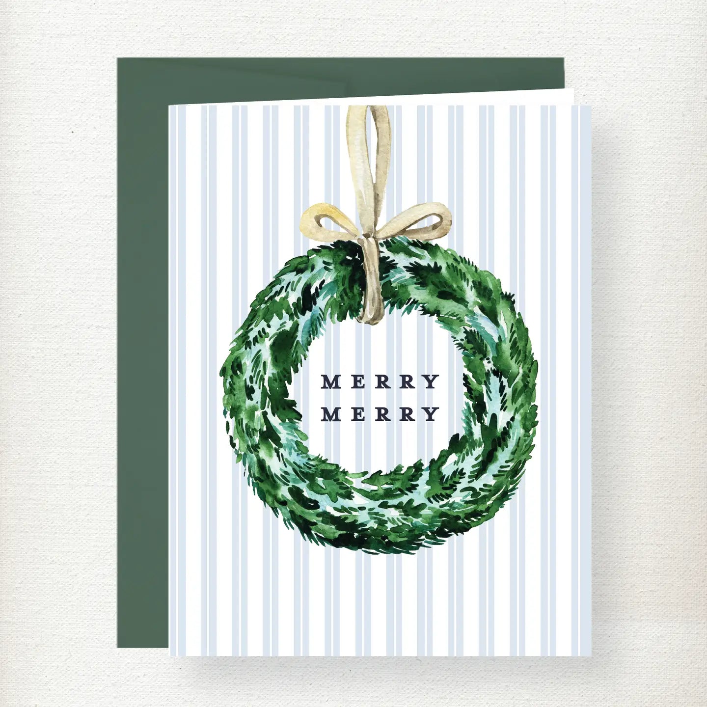 Merry Merry Wreath Greeting Card