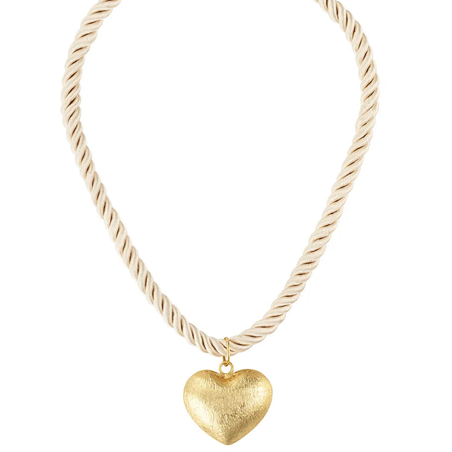 Mesa Heart Pendant Rope Necklace