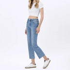 Mid Rise Straight Jean
