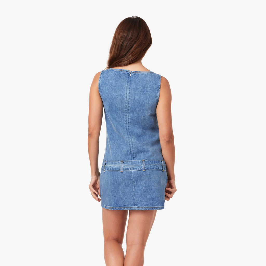 Sleeveless Belted Mini Dress
