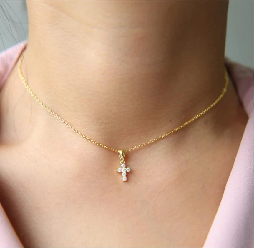 Sahira Mini Cross Necklace