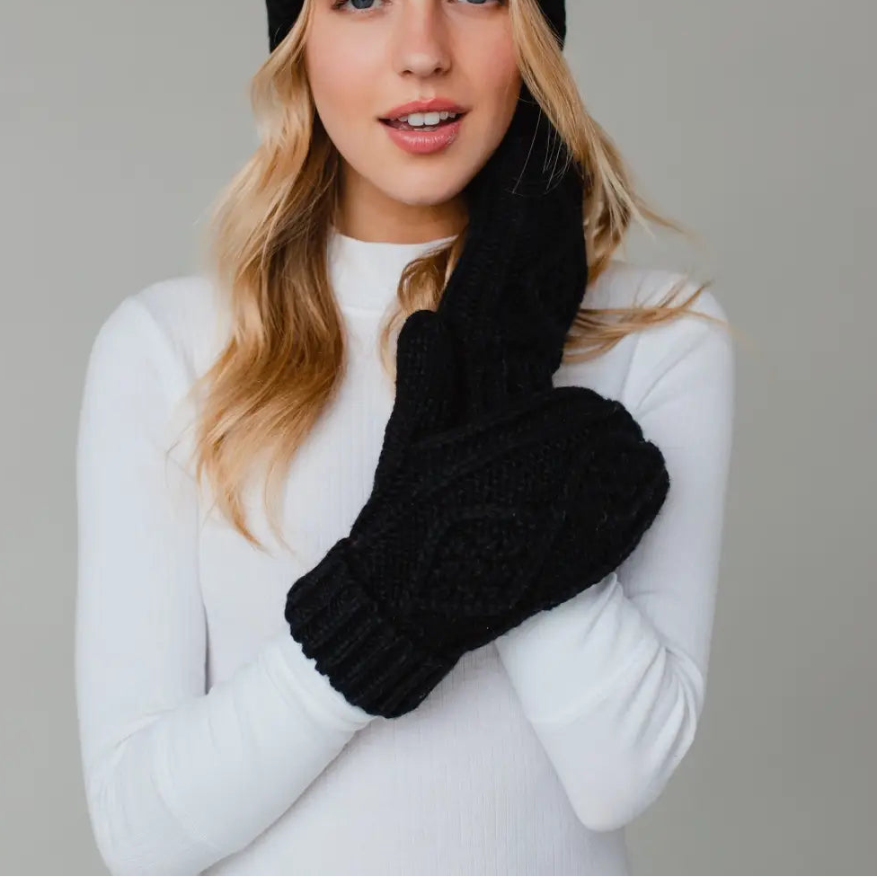 Cable Knit Mittens