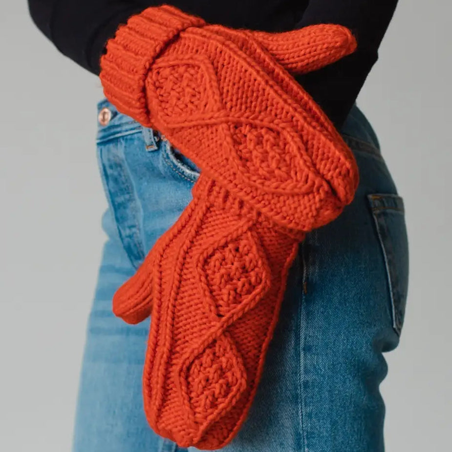 Cable Knit Mittens