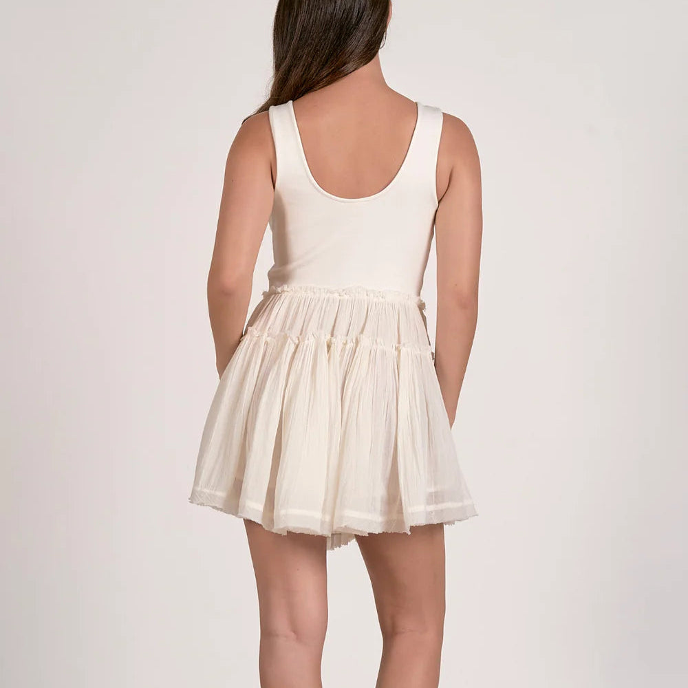 Sleeveless Mixed Medium Dress