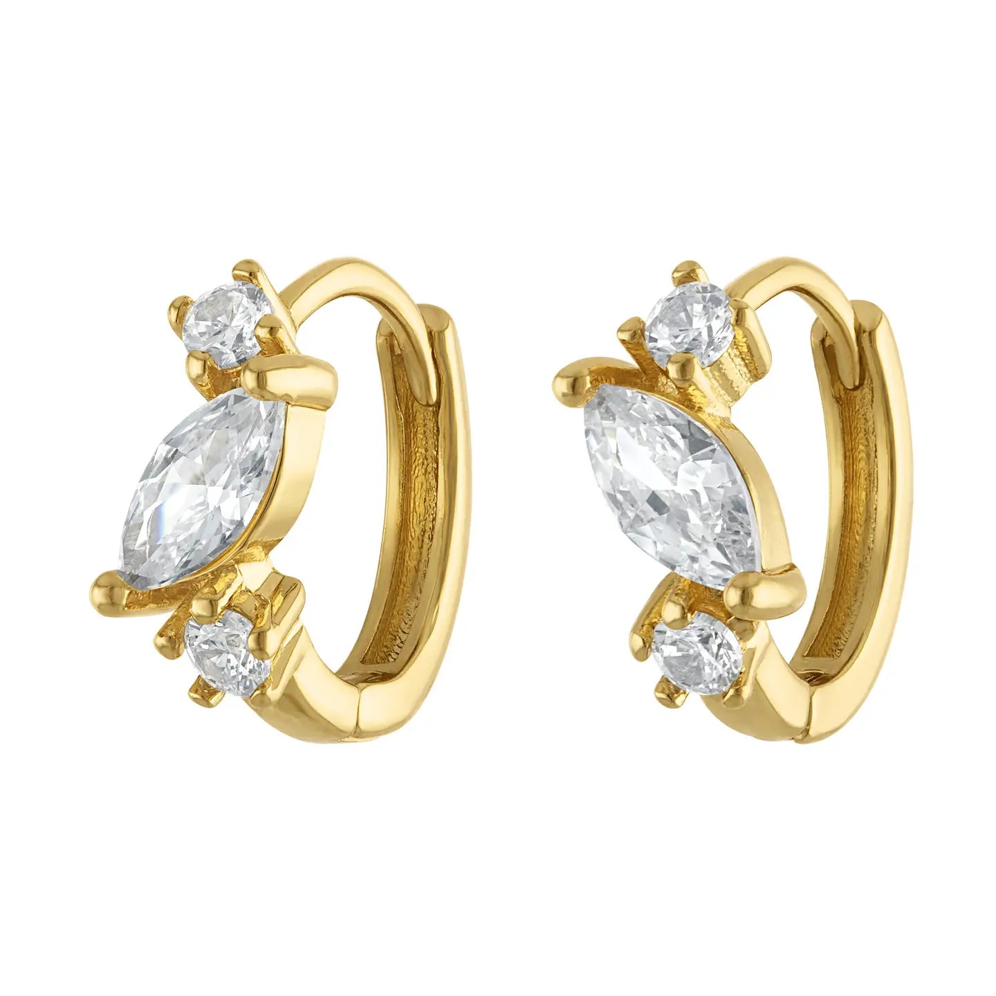 Monroe Marquise Huggie Earrings