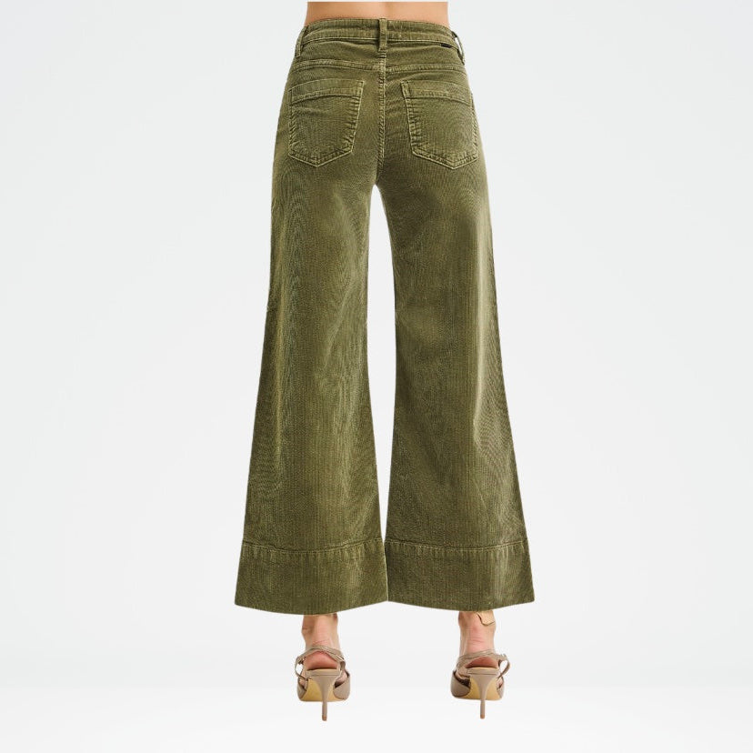 Risen Corduroy Patch Pocket Wide Pants