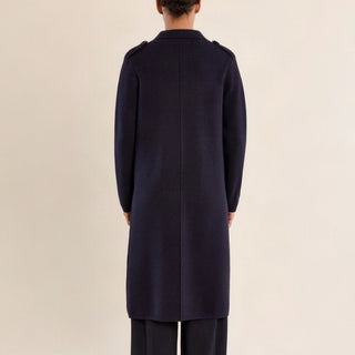 Double Breasted Knit Coat