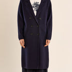 Double Breasted Knit Coat