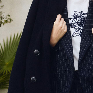 Double Breasted Knit Coat