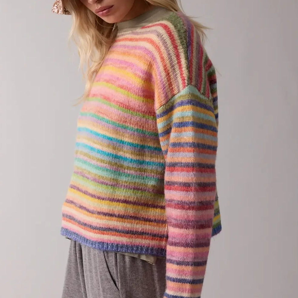 Rainbow Knit Sweater