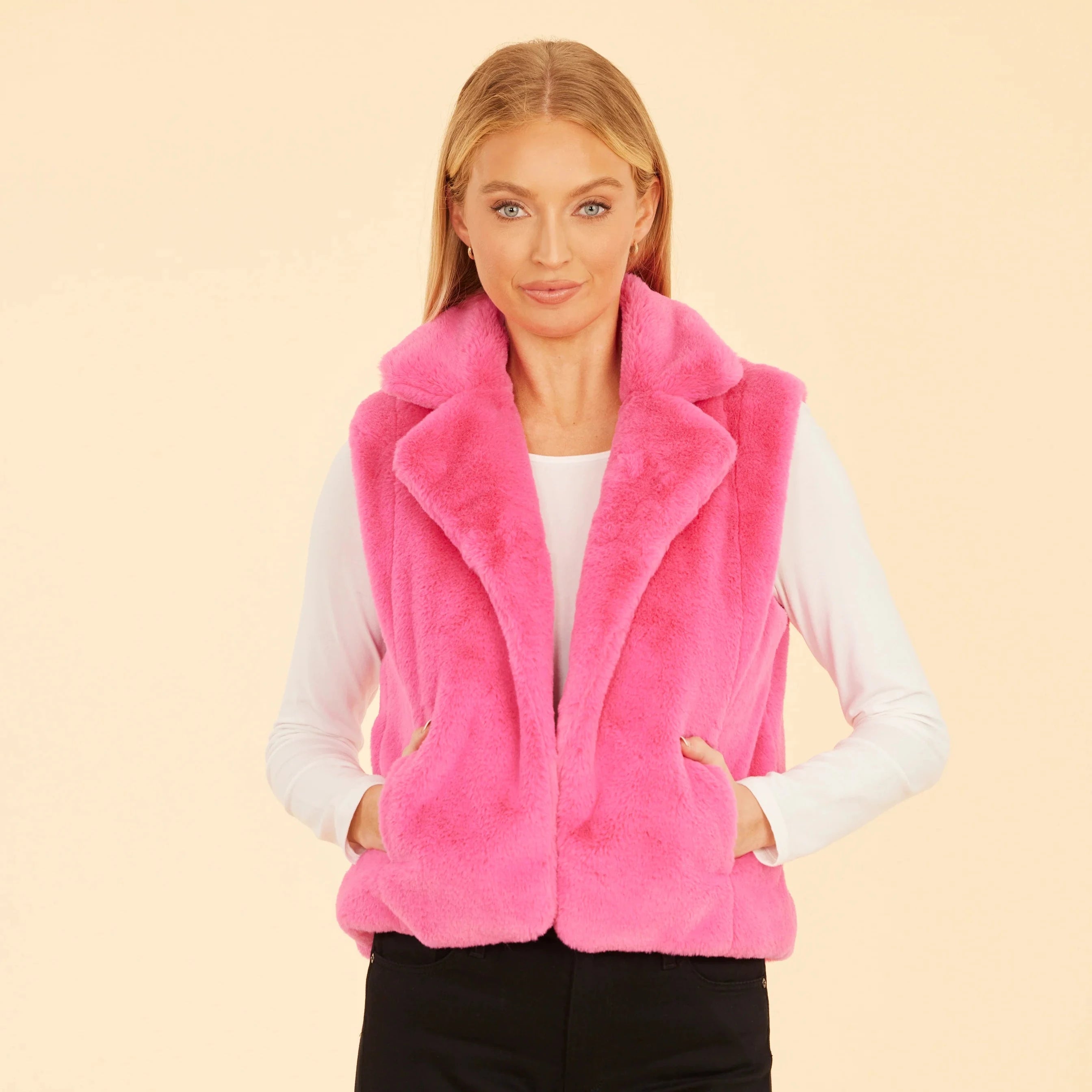 Plush Notch Color Vest