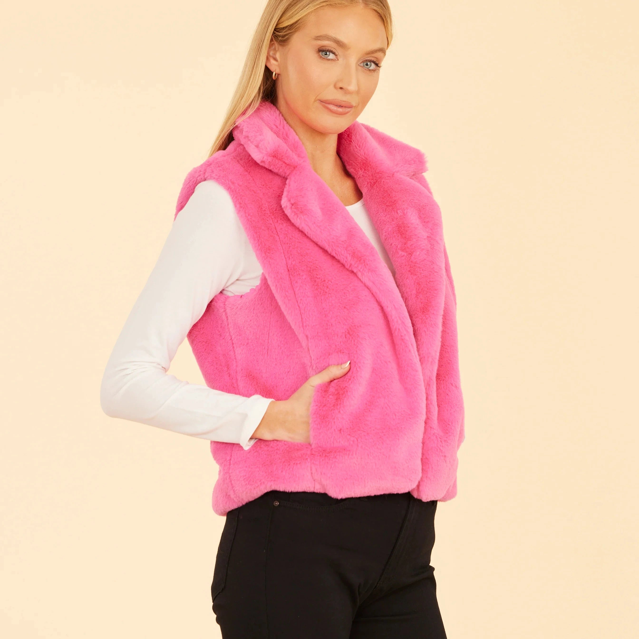 Plush Notch Color Vest