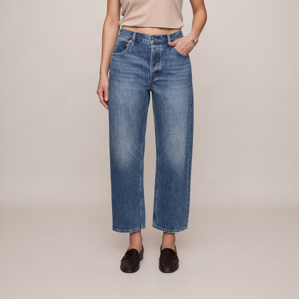Z Supply The Off Duty Mid-Rise Bowed Ankle Denim