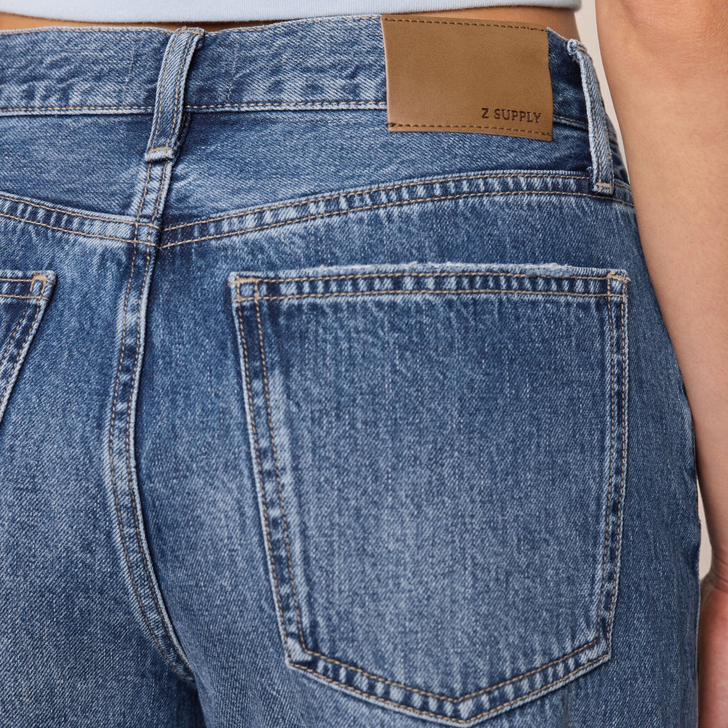 Z Supply The Off Duty Mid-Rise Bowed Ankle Denim