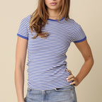 Olivia Striped Contrast Baby Tee