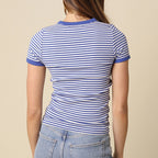 Olivia Striped Contrast Baby Tee