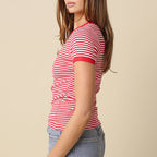 Olivia Striped Contrast Baby Tee