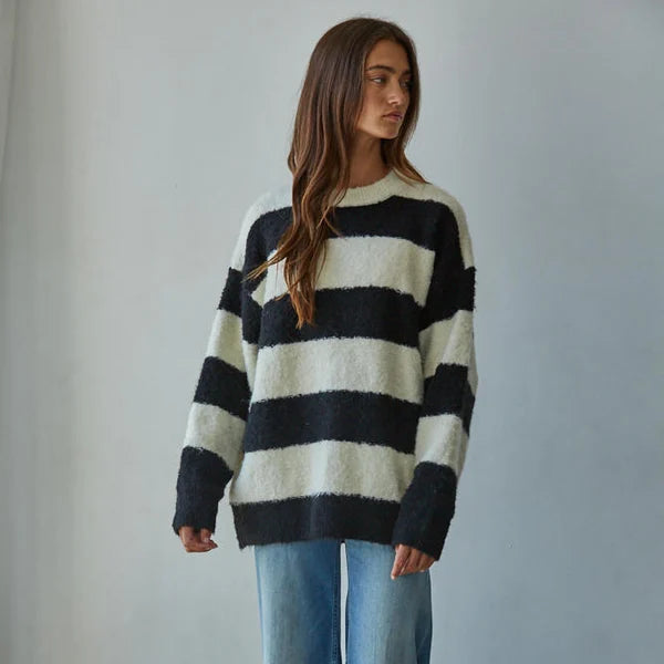 Texture Stripe Pullover