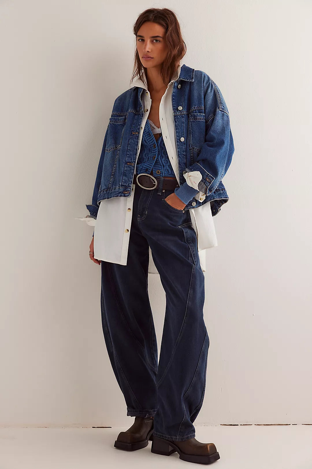 Free People Opal Swing Denim Jacket