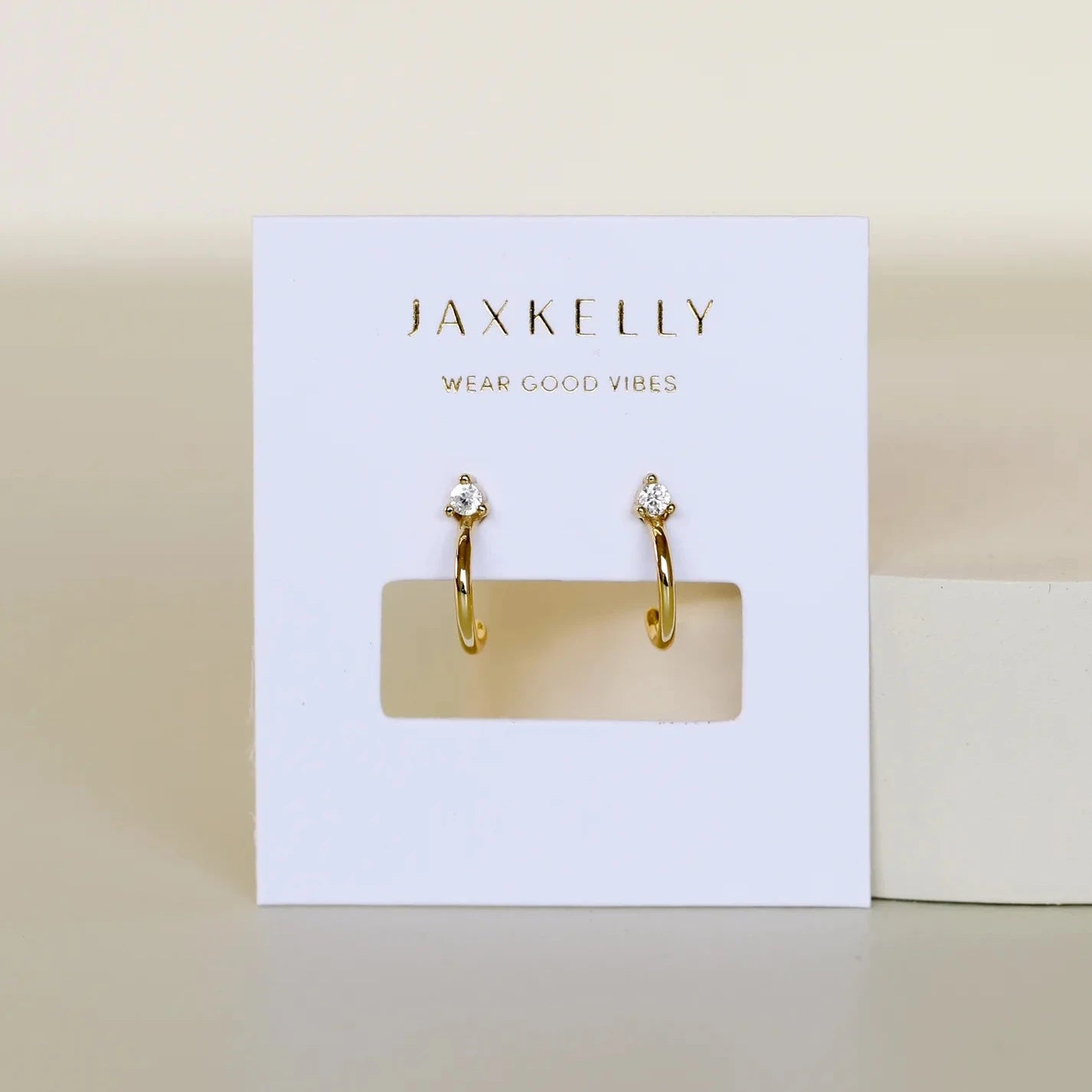 Jax Kelly Open Mini Hoop Gold Earrings