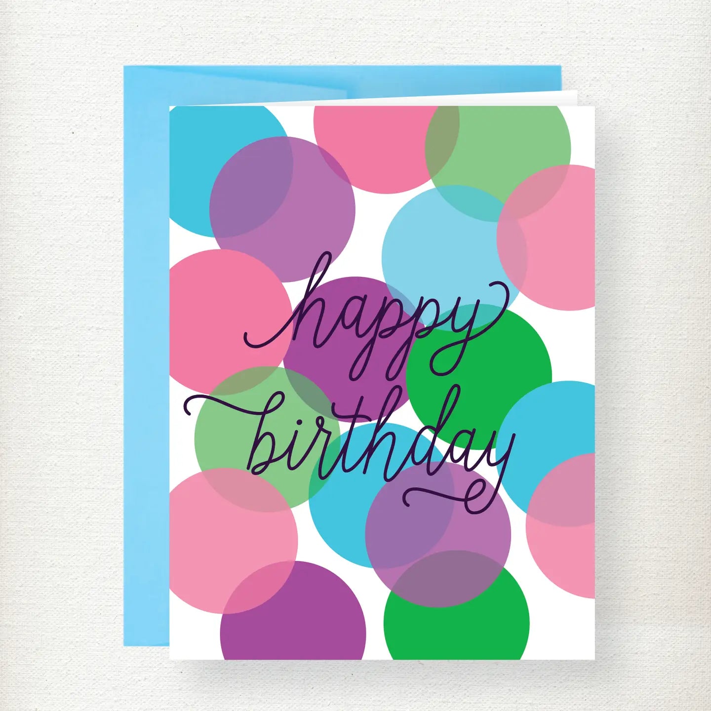 Overlapping Dots Birthday Greeting Card