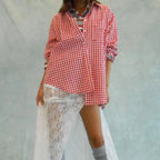 Oversized Gingham Button Down