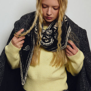 Paisley Bandana Knit Triangle Scarf