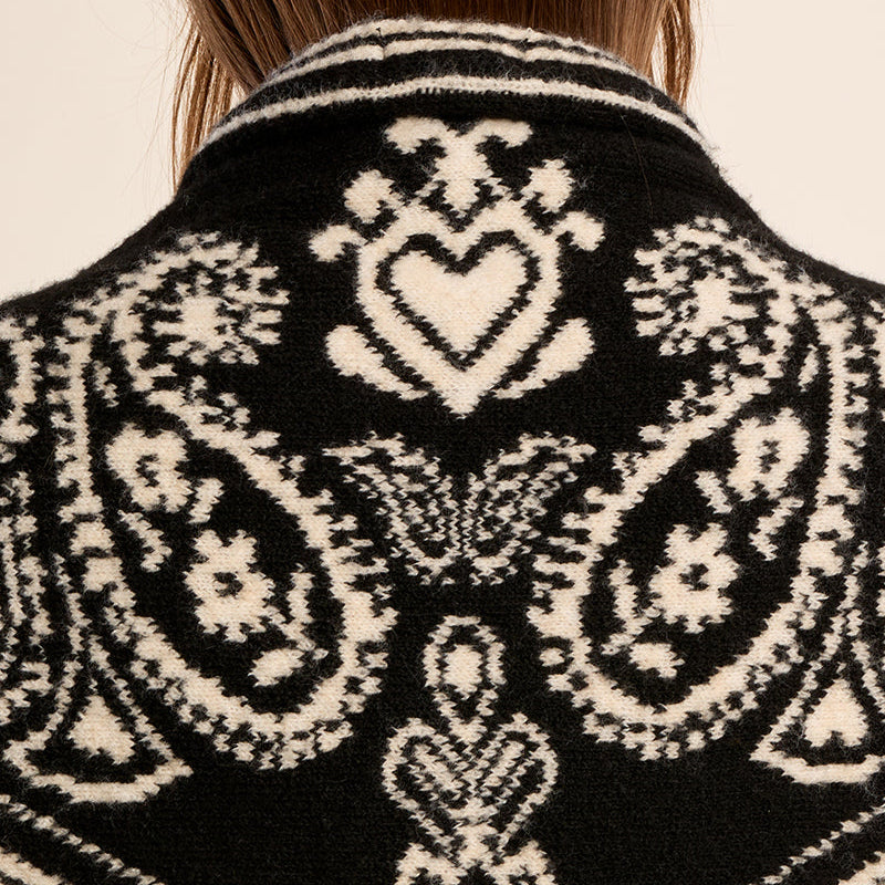 Paisley Bandana Knit Triangle Scarf