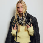 Paisley Bandana Knit Triangle Scarf