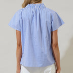 Shera Striped Patma Mock Neck