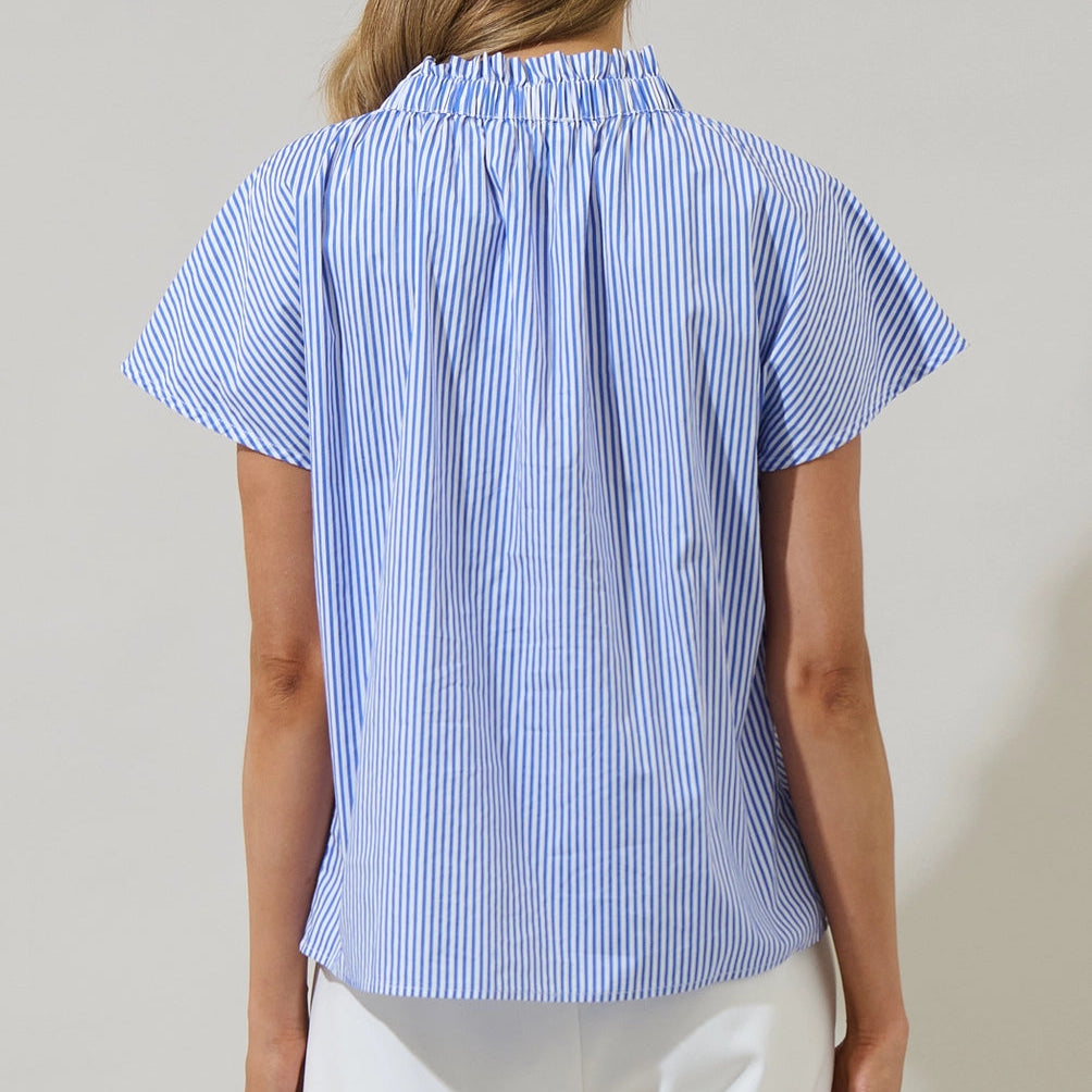 Shera Striped Patma Mock Neck