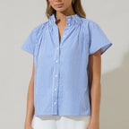 Shera Striped Patma Mock Neck