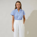 Shera Striped Patma Mock Neck