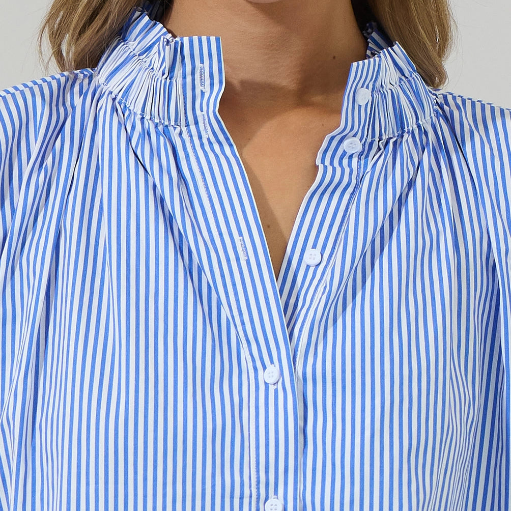 Shera Striped Patma Mock Neck