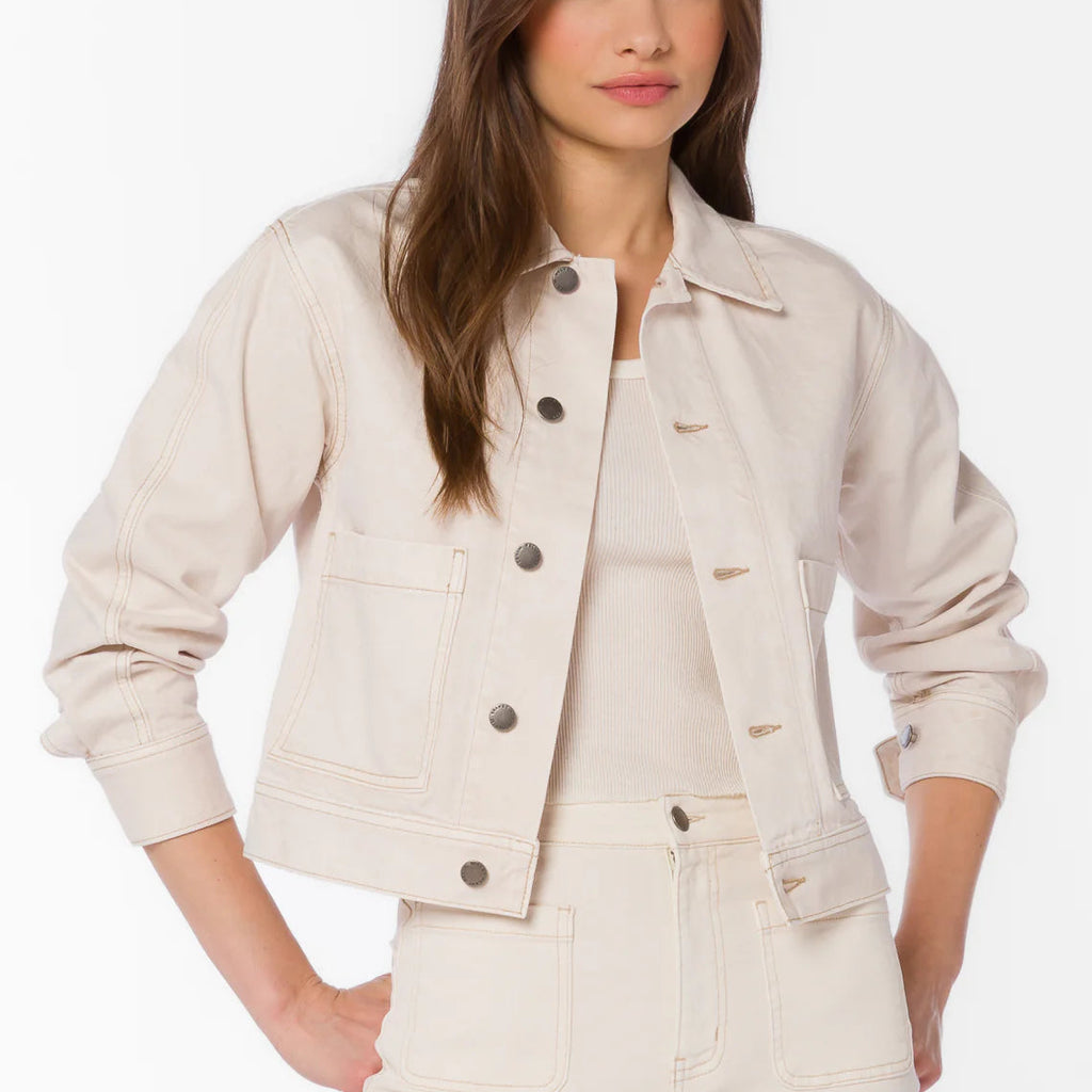 Peton Cropped Denim Jacket