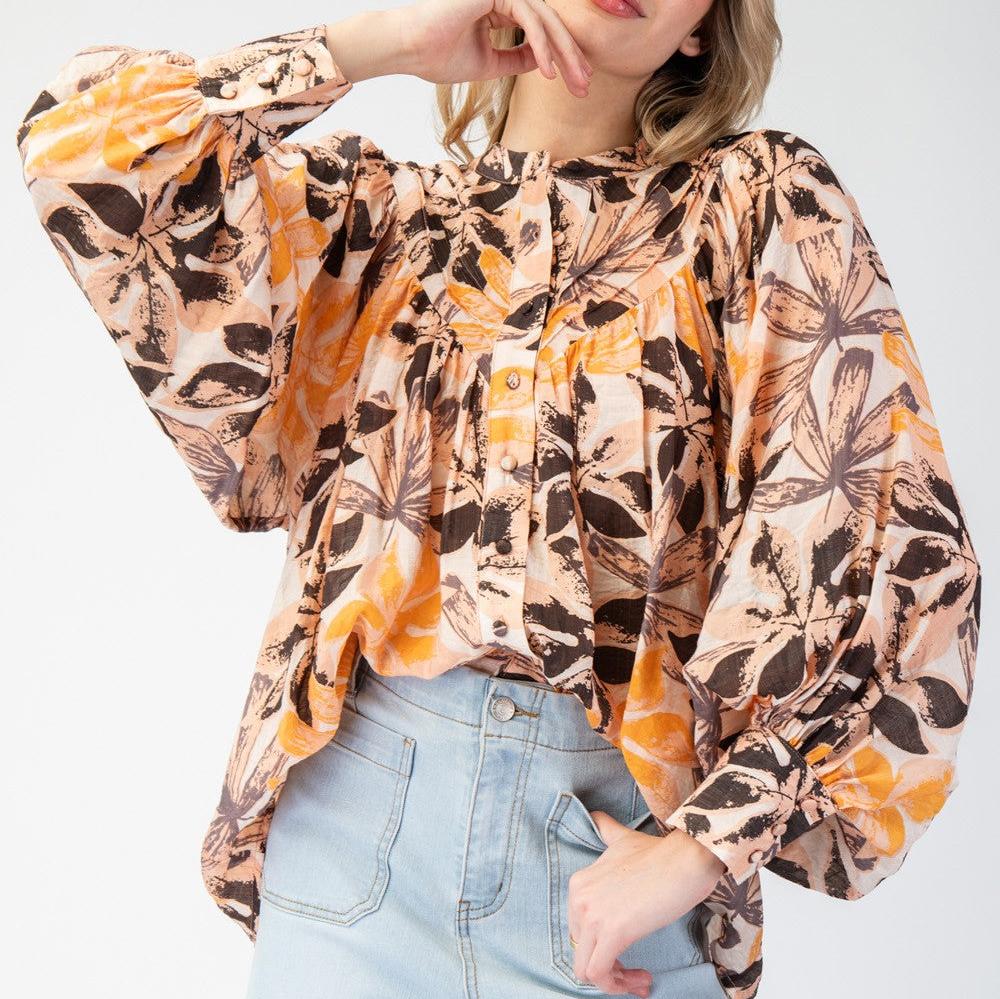 Bubble Sleeve Blouse