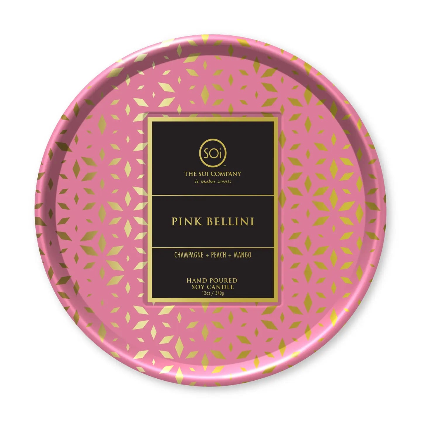 Pink Bellini Candle Tin