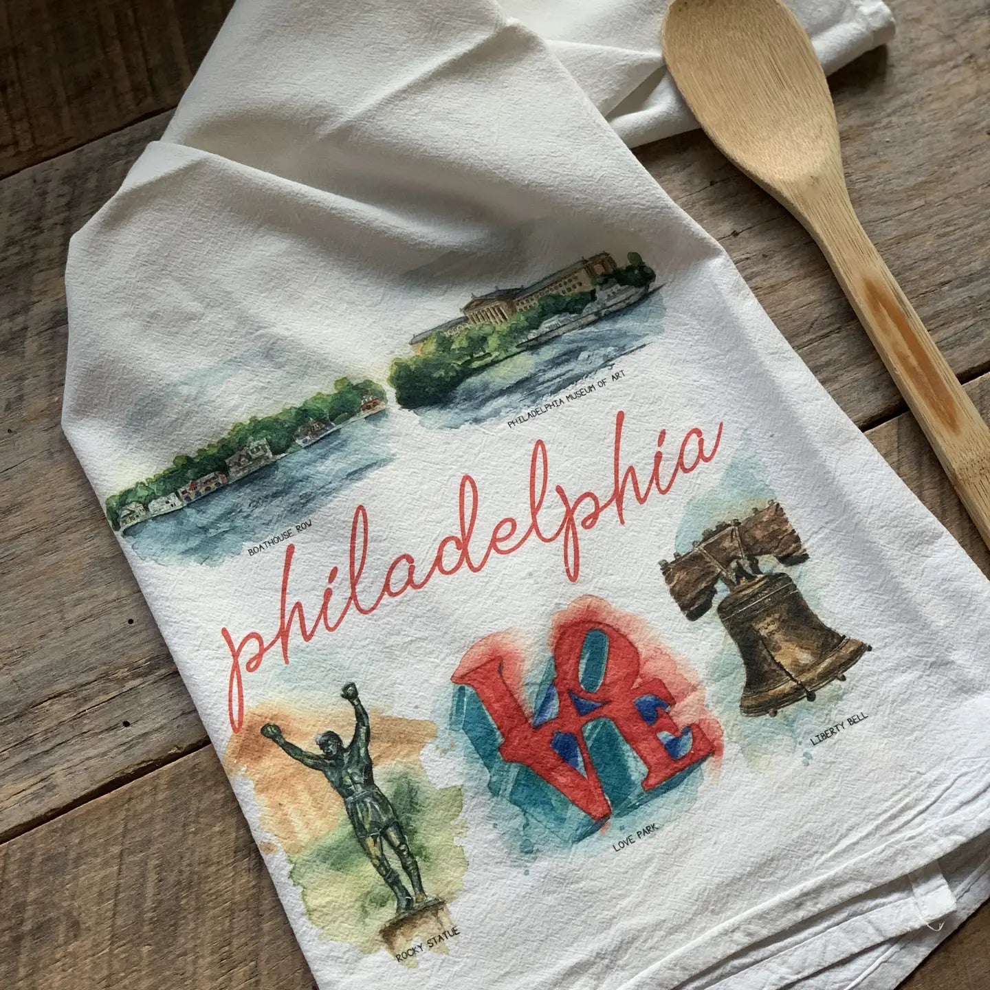 Meadowbrook Lane Philly Themed Flour Sack Towel