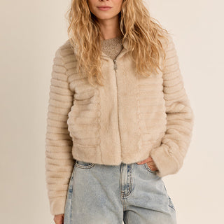 Ribbed Plush Jacket