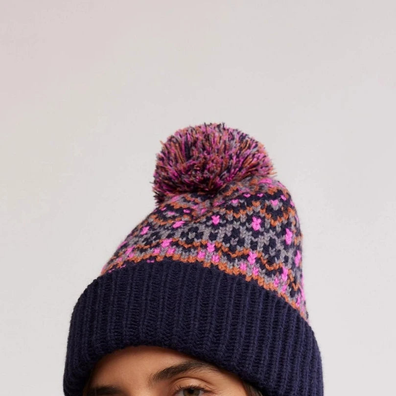 Free People First Frost Fairisle Pom Pom Beanie