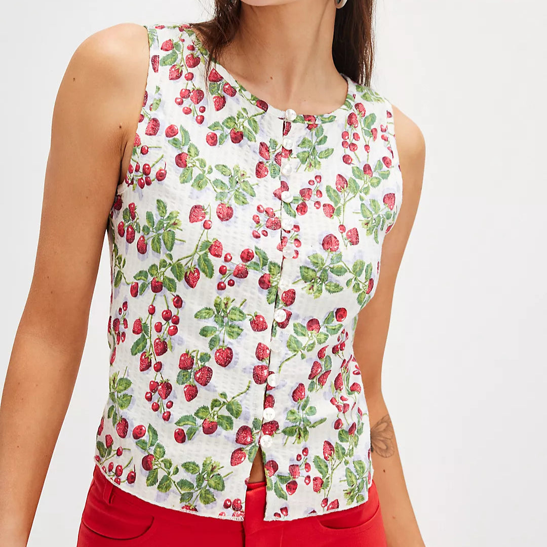 Free People Printed Tilly Vest